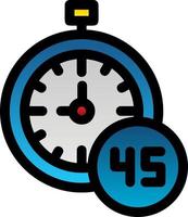 45 minutos diseño de icono de vector