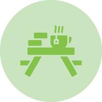 Picnic Table Vector Icon