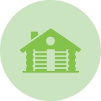 Wooden House Vector Icon