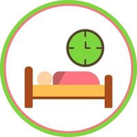 Bed Time Vector Icon Design