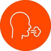 inhalar icono de vector