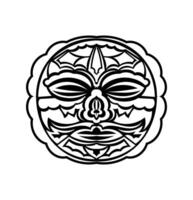 Tiki mask. Maori or polynesia pattern. Good for prints and tattoos. Isolated. vector