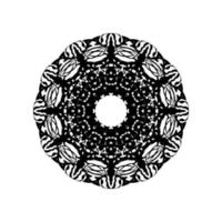 Simple Mandala Shape for Coloring. Vector Mandala. Floral. Flower. Oriental. Book Page. Outline.