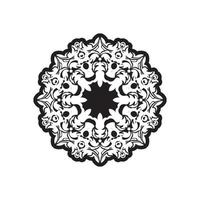 Simple Mandala Shape for Coloring. Vector Mandala. Floral. Flower. Oriental. Book Page. Outline.