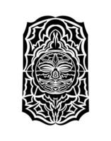 Tiki mask. Maori or polynesia pattern. Good for prints and tattoos. Isolated. vector