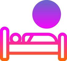 diseño de icono de vector de tiempo de cama