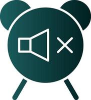 Mute Alarm Clock Vector Icon Design