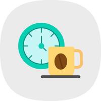 diseño de icono de vector de tiempo de café