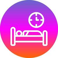 diseño de icono de vector de tiempo de cama