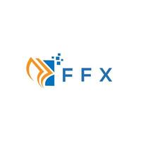 FFX credit repair accounting logo design on white background. FFX creative initials Growth graph letter logo concept. FFX business finance logo design. vector
