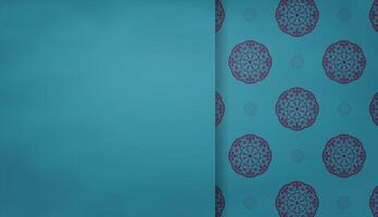 Turquoise banner with abstract purple pattern and place under your text vector