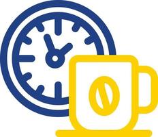 diseño de icono de vector de tiempo de café