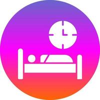 diseño de icono de vector de tiempo de cama