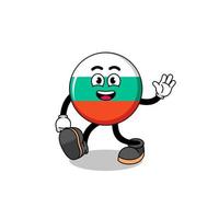 bulgaria bandera dibujos animados para caminar vector