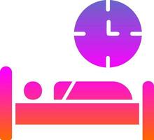 diseño de icono de vector de tiempo de cama