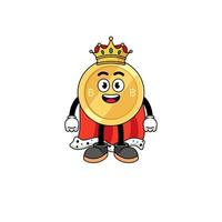 Mascot Illustration of thai baht king vector