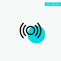 Basic Essential Signal Ui Ux turquoise highlight circle point Vector icon