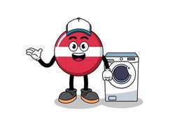 latvia flag illustration as a laundry man vector