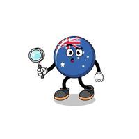 Mascot of australia flag searching vector