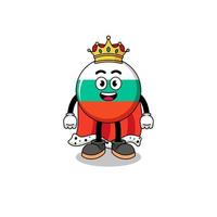 Mascot Illustration of bulgaria flag king vector