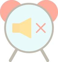 Mute Alarm Clock Vector Icon Design