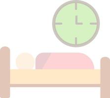 Bed Time Vector Icon Design