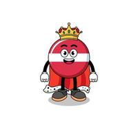 Mascot Illustration of latvia flag king vector