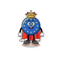 Mascot Illustration of europe flag king vector