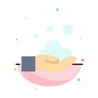 Cleaning Hand Soap Wash Abstract Flat Color Icon Template vector