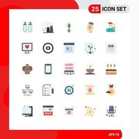 Universal Icon Symbols Group of 25 Modern Flat Colors of fee skill of knowledge head Editable Vector Design Elements