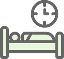 diseño de icono de vector de tiempo de cama