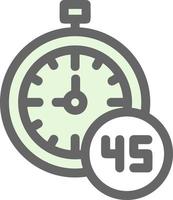 45 Minutes Vector Icon Design