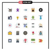 Flat Color Pack of 25 Universal Symbols of user interface arrow basic install Editable Vector Design Elements