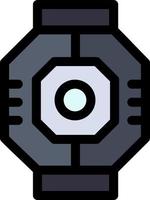 Airlock Capsule Component Module Pod  Flat Color Icon Vector icon banner Template