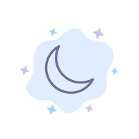 Moon Night Sleep Natural Blue Icon on Abstract Cloud Background vector