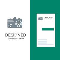 Camera Education Image Picture Grey Logo Design and Business Card Template vector