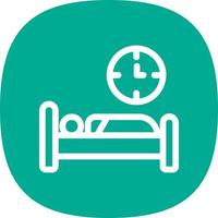 diseño de icono de vector de tiempo de cama