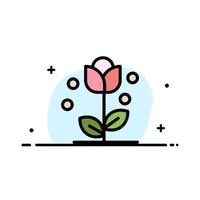 Flora Floral Flower Nature Spring  Business Flat Line Filled Icon Vector Banner Template