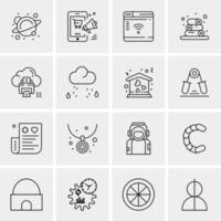 16 Universal Business Icons Vector Creative Icon Illustration to use in web and Mobile Related project