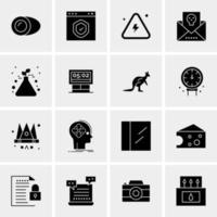 16 iconos de negocios universales vector ilustración de icono creativo para usar en proyectos relacionados con la web y dispositivos móviles