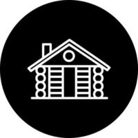 Wooden House Vector Icon