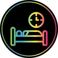 diseño de icono de vector de tiempo de cama