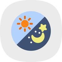 Day and Night Vector Icon Design