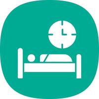 Bed Time Vector Icon Design