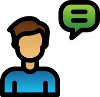 Person Chatting Vector Icon Design