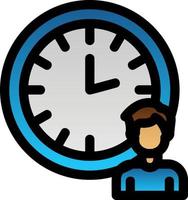 diseño de icono de vector de horas de trabajo