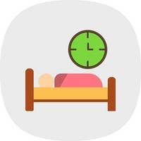 diseño de icono de vector de tiempo de cama