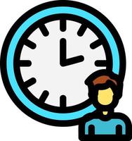 diseño de icono de vector de horas de trabajo