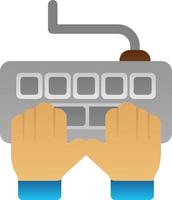 Typing on Keyboard Vector Icon Design