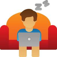 Lazy Work Vector Icon Design